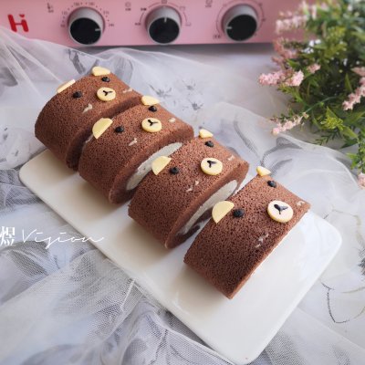 熊熊蛋糕卷,小熊熊脆饼