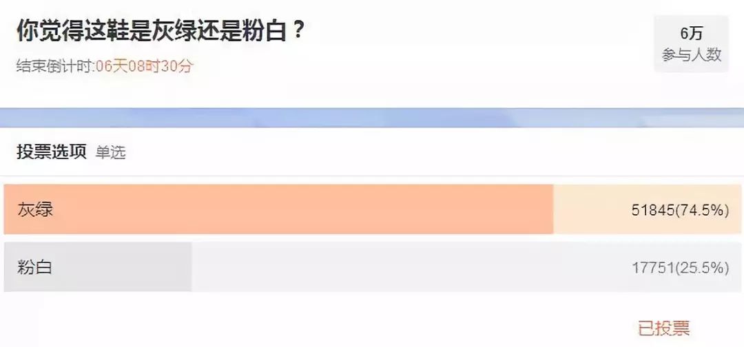 颜色有争议的鞋子是灰绿还是粉白,关于灰绿跟粉白的鞋子