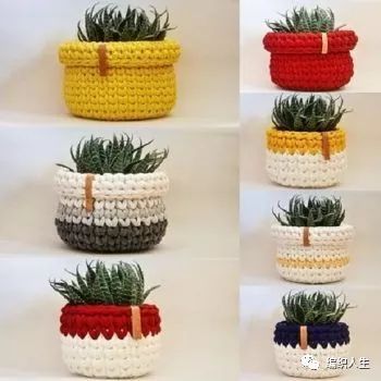钩针收纳篮编织图解,钩针储物篮的图解