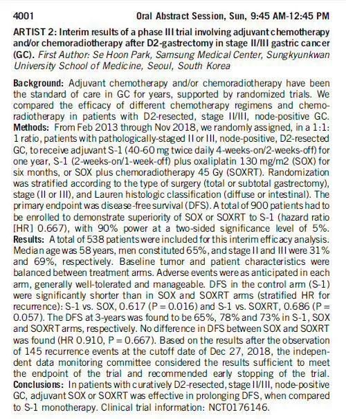2018asco肿瘤患者诊断流程,2024胃癌治疗指南