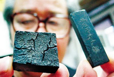 朱砂墨锭磨墨鉴别,怎样用墨条研墨