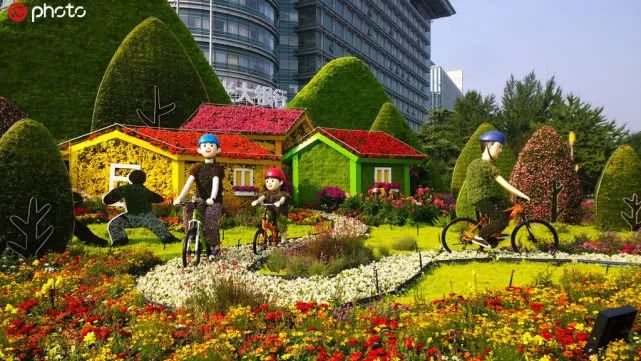 2022年国庆花坛景观图片大全,国庆节拍到的最美花海