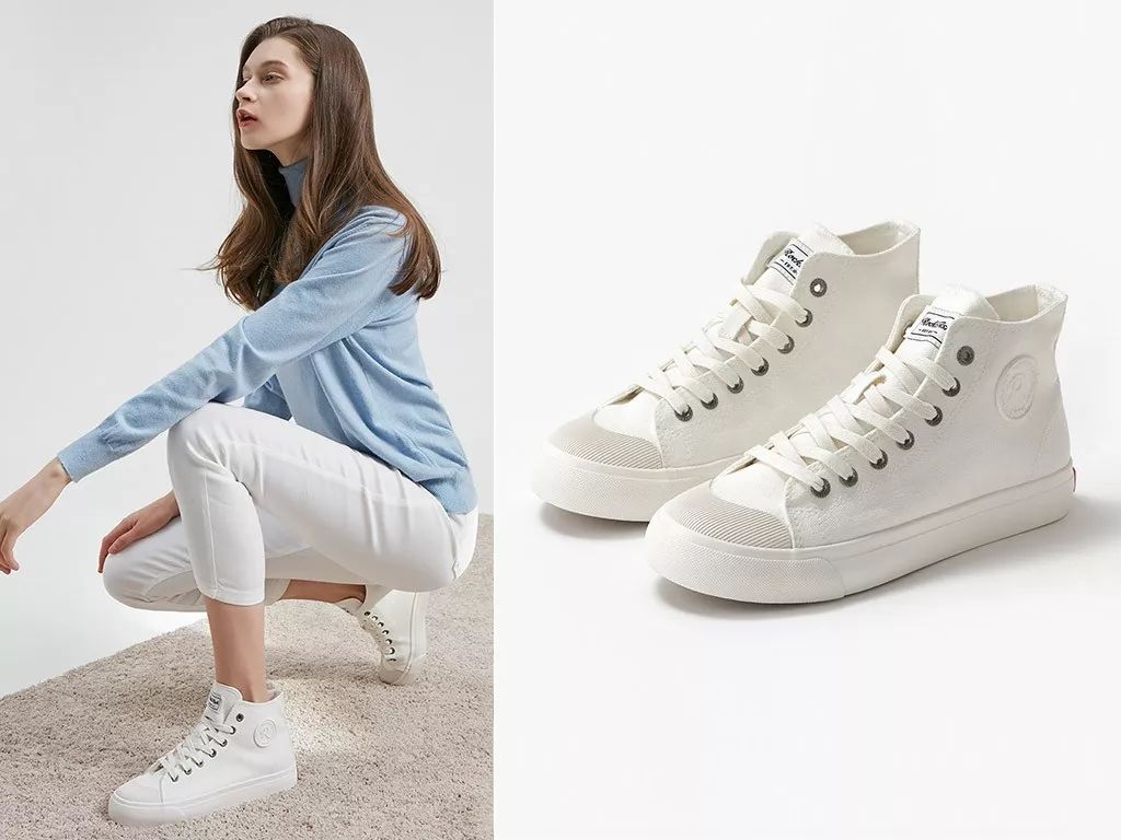 黑色高帮小众原创运动帆布鞋,英伦风低帮帆布鞋推荐