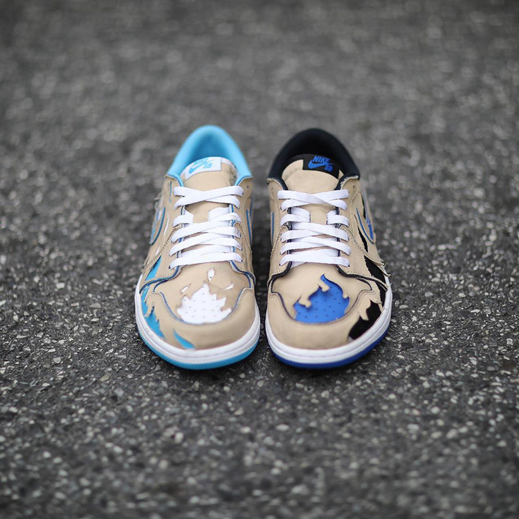 今早发售你中了吗？NikeSBxAJ1Low还能这样刮