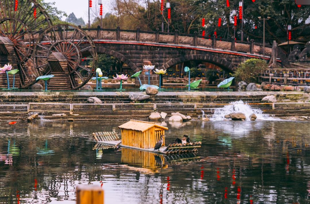 成都黄龙溪古镇美景竖屏,黄龙溪古镇小景