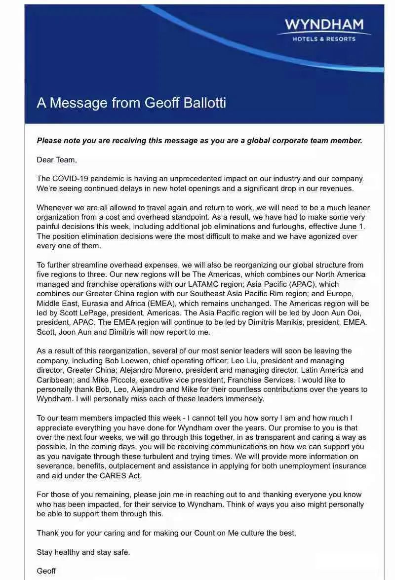 酒店业高层人事变动：温德姆刘晨军、万豪林聪、OYO施振康、凌震文...