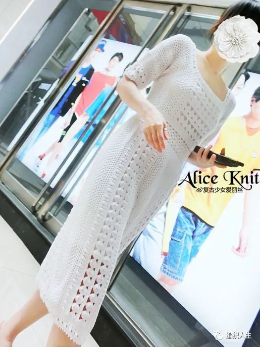 步月秋水图解,宽松马海毛连衣裙编织图解
