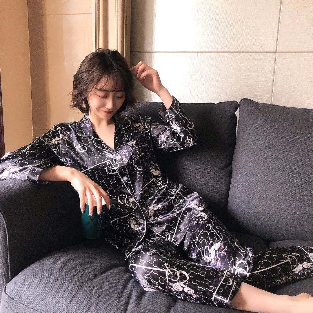 高档可爱甜美ins风纯棉睡衣,天丝棉轻奢短袖睡衣