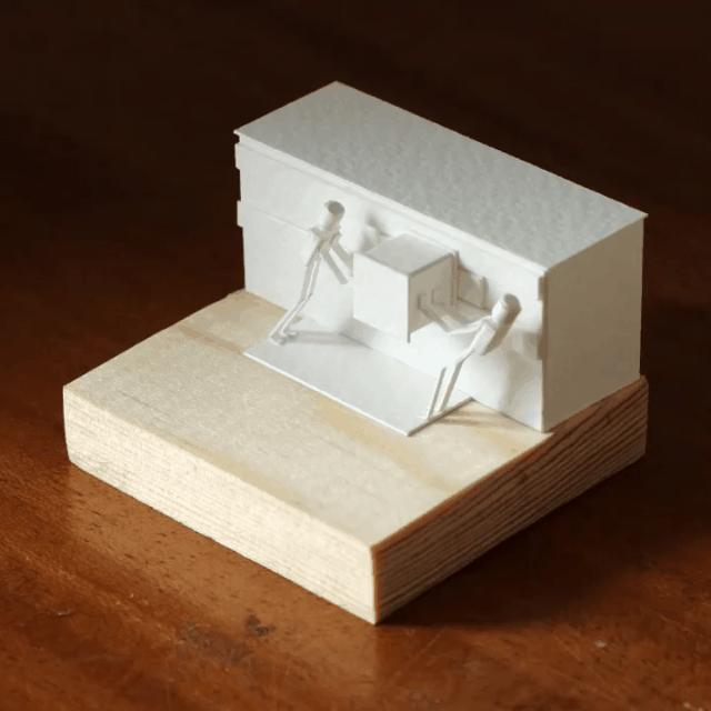 手工diy建筑模型,小丑回魂场景微缩模型手作