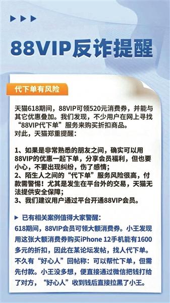 今年天猫618催生“88VIP代下单”业务