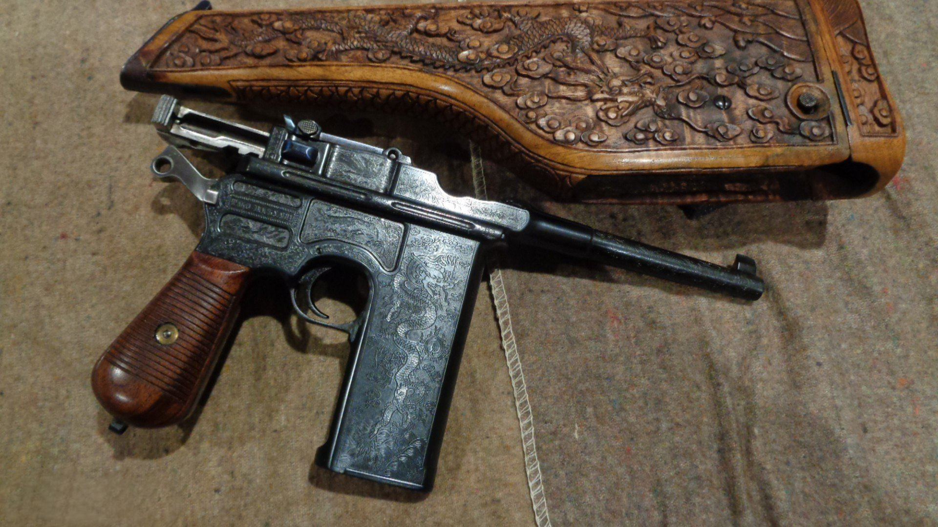 苏式驳壳枪,中国仿制的二十响驳壳枪