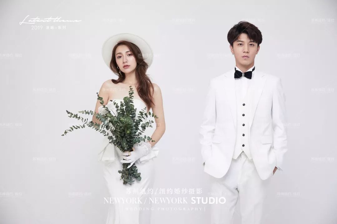 纽约婚礼造型,婚照风格韩式极简