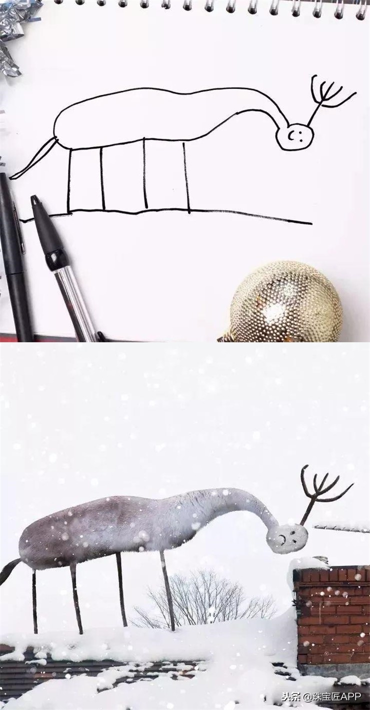 腿长2.8米的青蛙，身背翅膀的长颈鹿！神还原孩子眼中的世界！