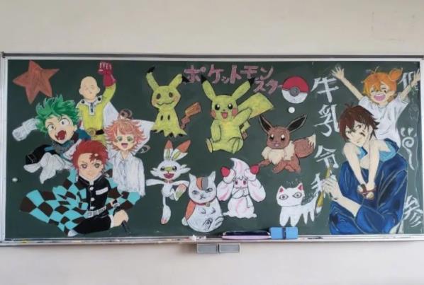 初中黑板报怎么画特别漂亮,学生画黑板报可以有多绝