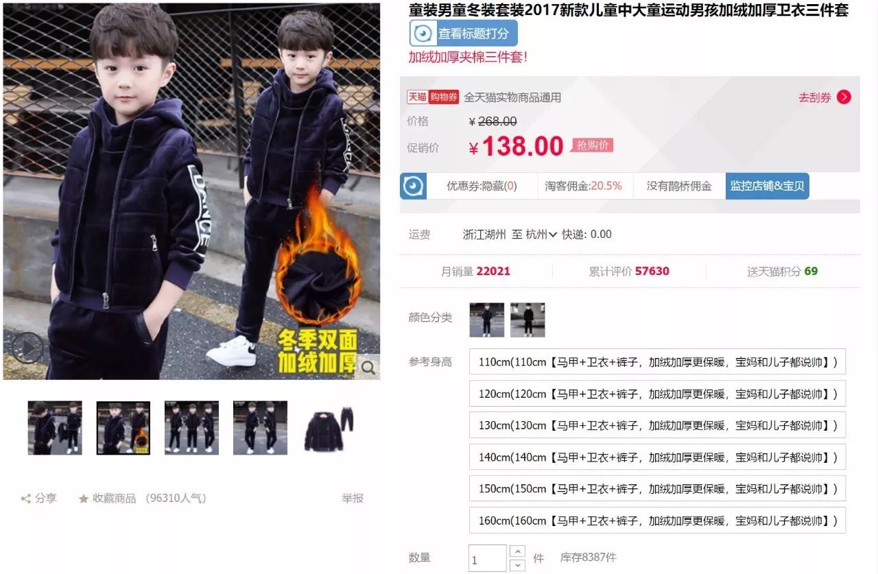 童装关联商品价格分析报告,童装网店市场分析