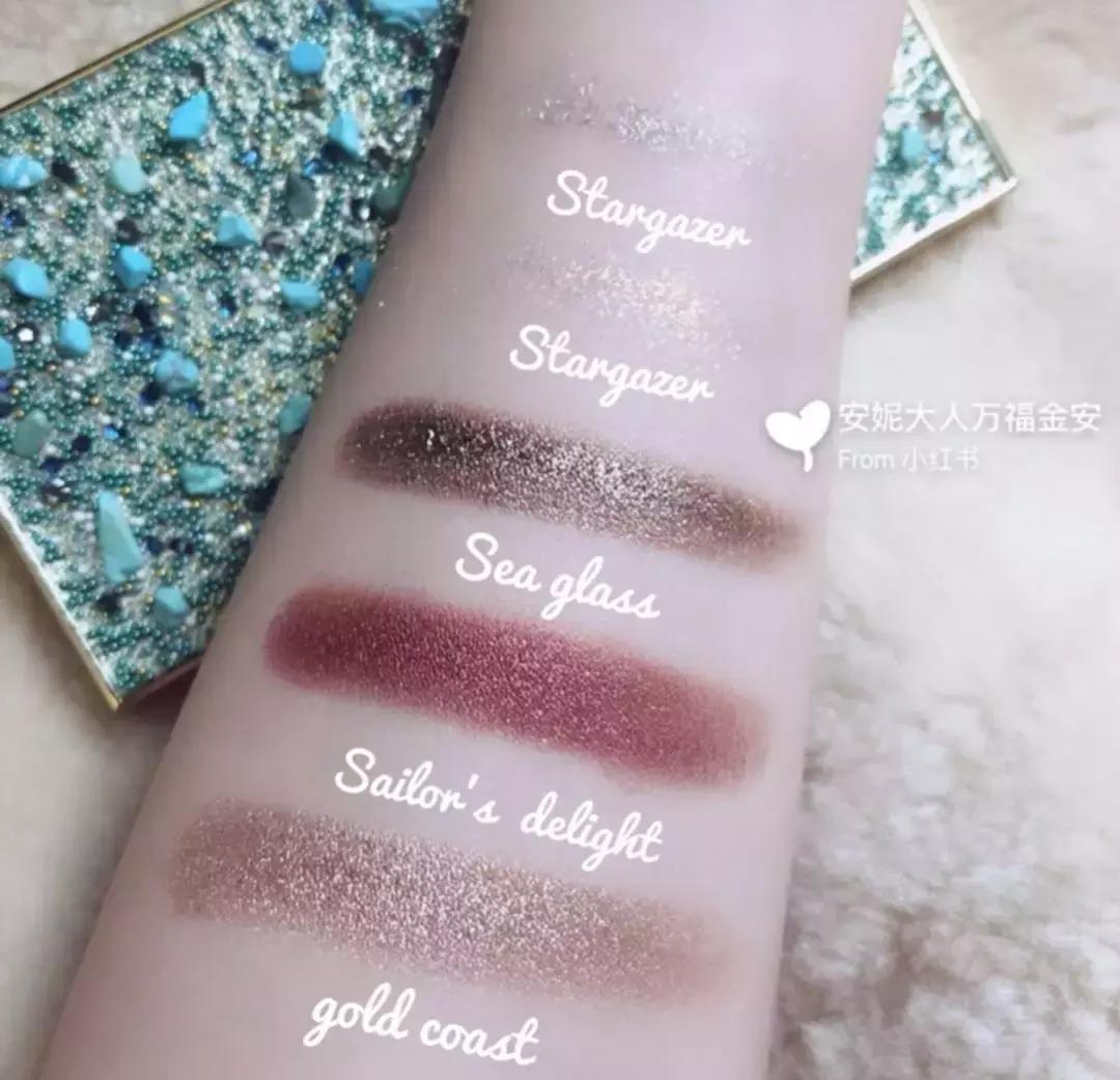 四色仙气紫色眼影盘,novo液体眼影试色好闪亮仙气十足