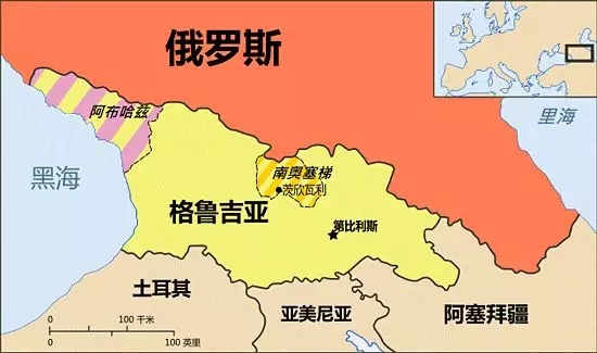 东欧格鲁吉亚地图,格鲁吉亚亚美尼亚阿塞拜疆地图