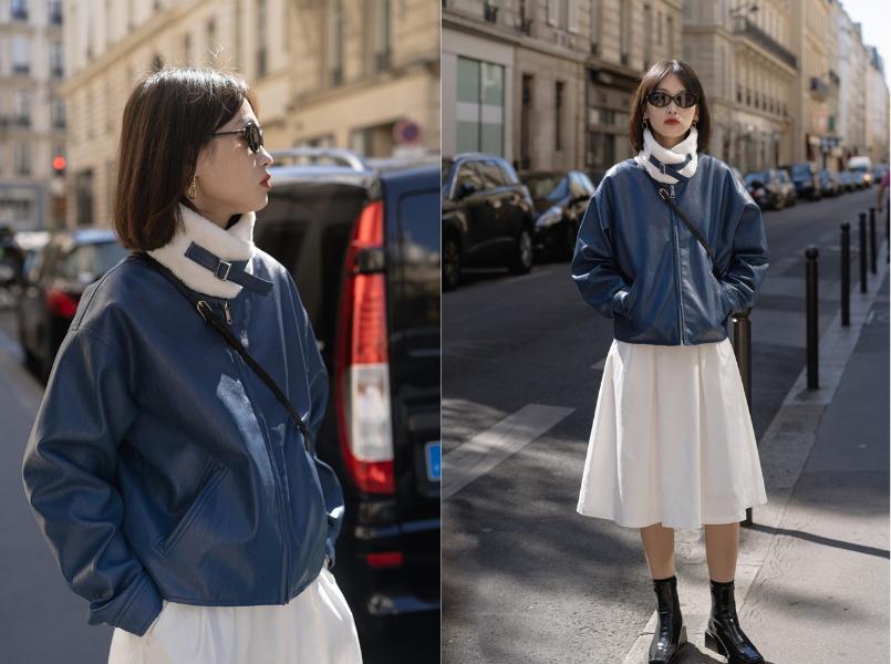 美式复古时尚bf风皮衣,法式复古风皮衣