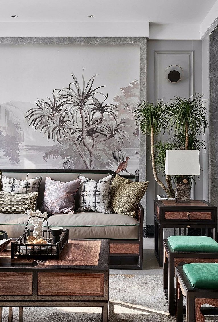 新中式高级灰图片大全,新中式大气与高贵