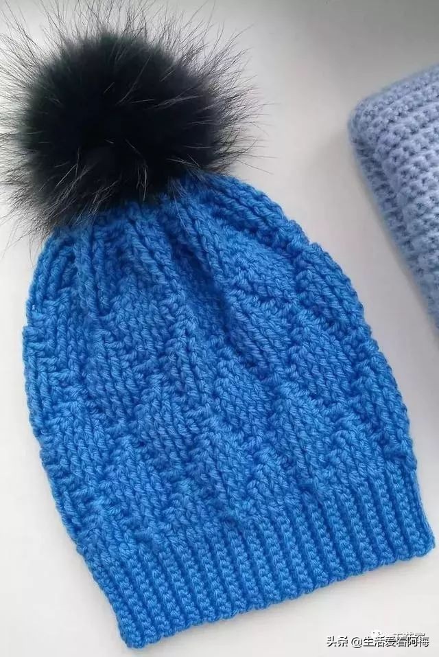 毛线编织有帽沿的冬帽,最新款毛线帽子编织教程日系帽