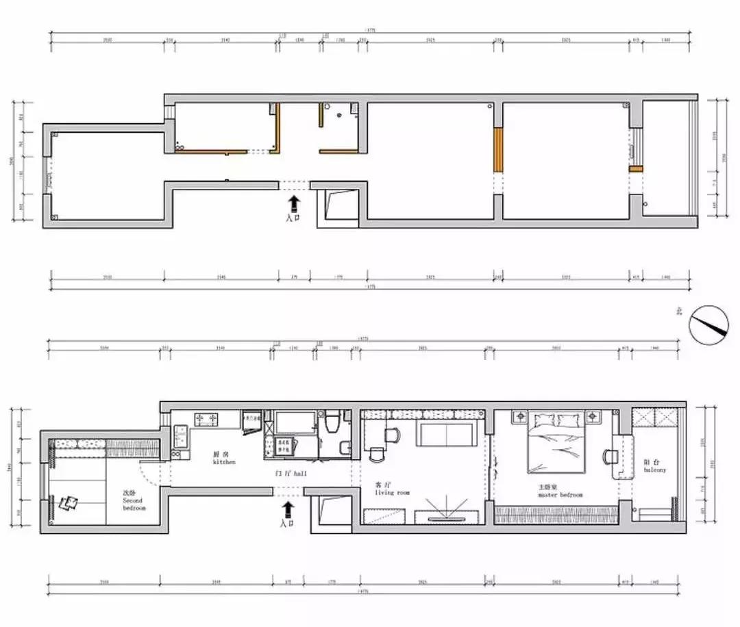 小夫妻65㎡小家，4分离卫生间，收纳竟有276个行李箱大