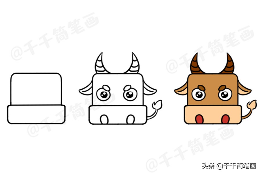 简笔画动物老虎简单,100种可爱动物简笔画熊猫