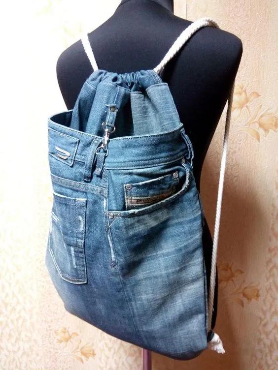 牛仔裤旧了千万别扔,牛仔裤不要扔diy牛仔包颜值很高