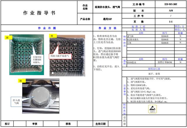 作业指导书SOP大全,课程标准sop模板