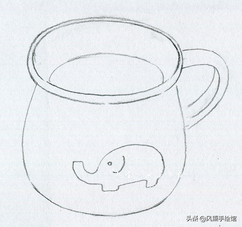 彩铅入门基础教程玻璃杯,零基础彩铅画水杯