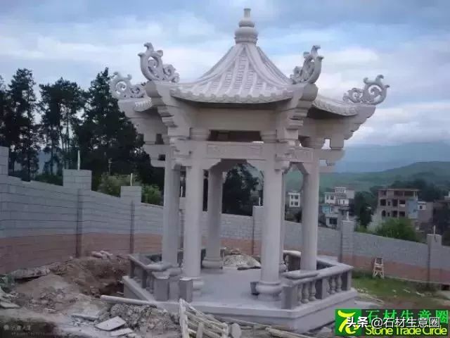 屋顶凉亭造型图片,仿木凉亭造型精美