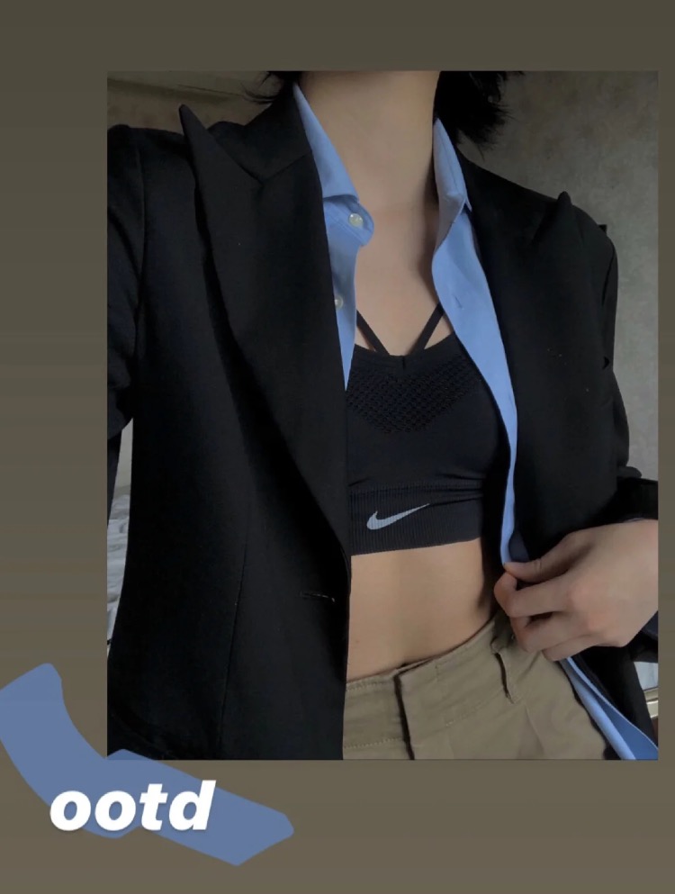 健身房穿搭内衣,健身房nike穿搭173cm