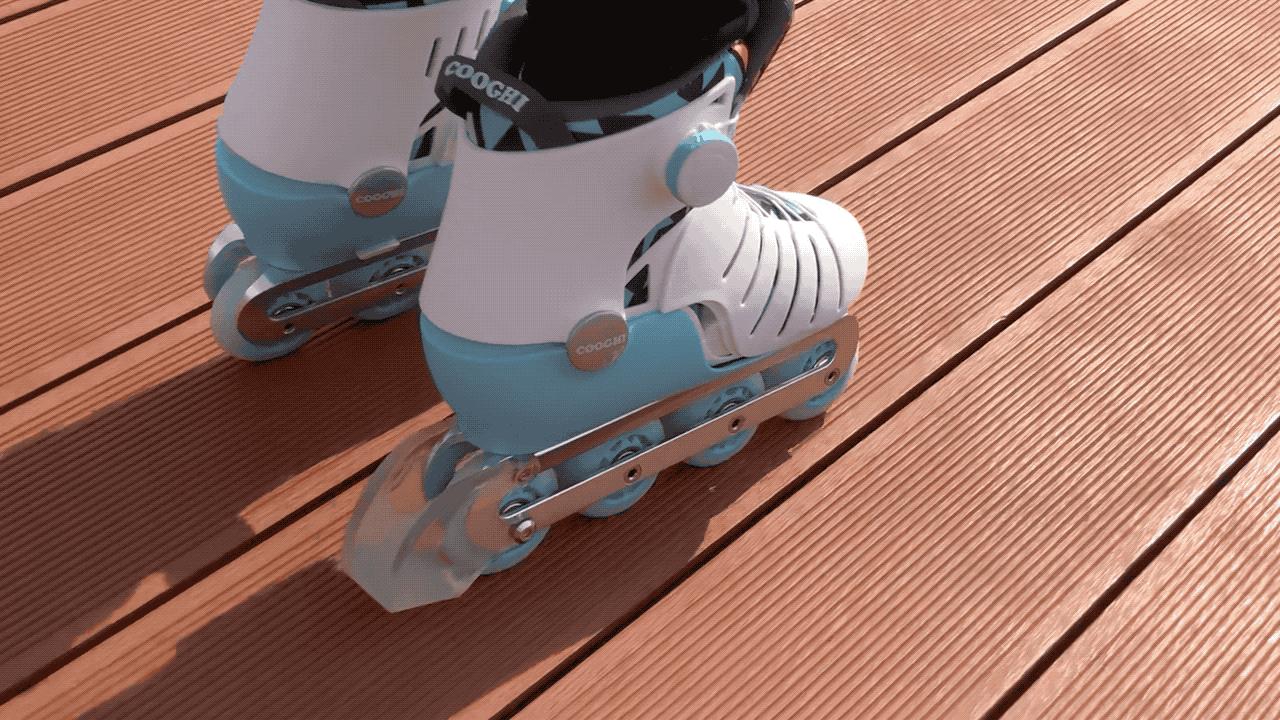 轮滑鞋5-12岁初学者酷骑,cooghi酷骑儿童轮滑鞋测评