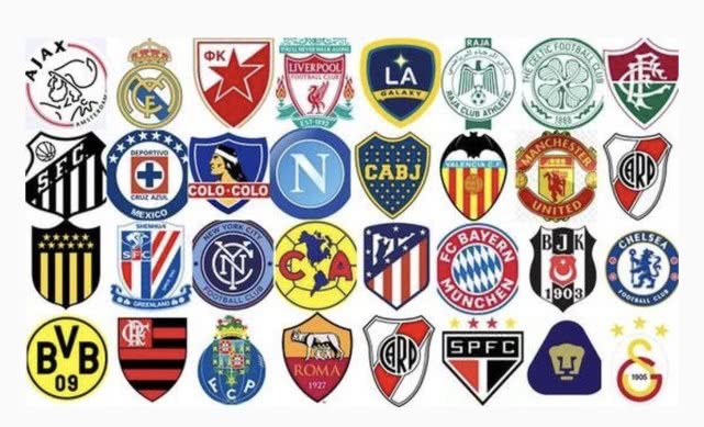 曼城曼联切尔西利物浦队徽,足坛最美队徽