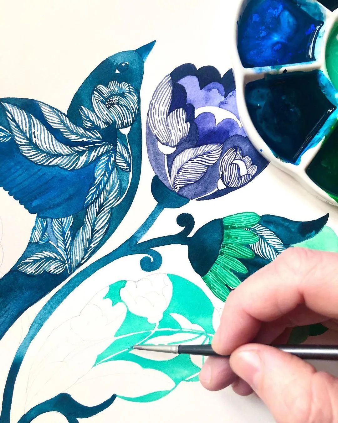 水彩渲染画建筑效果图,水彩平涂画