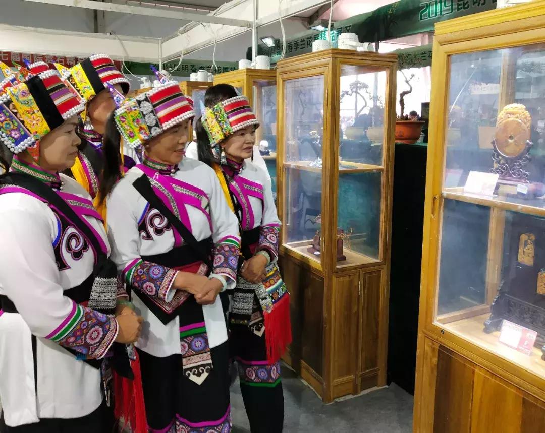 昆明第七届国际赏石展元旦启幕—黄龙玉水草花玉壶喜获金奖