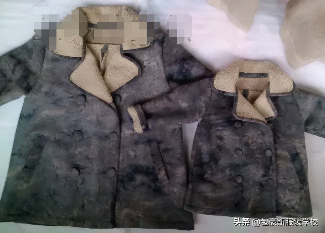 女童棉大衣裁剪纸样,女童小风衣外套的制作