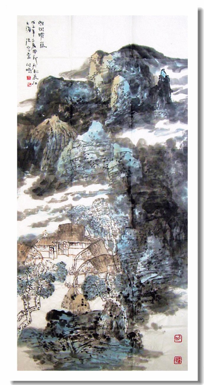 李向鸿山水画精品欣赏,李雁飞写意山水画