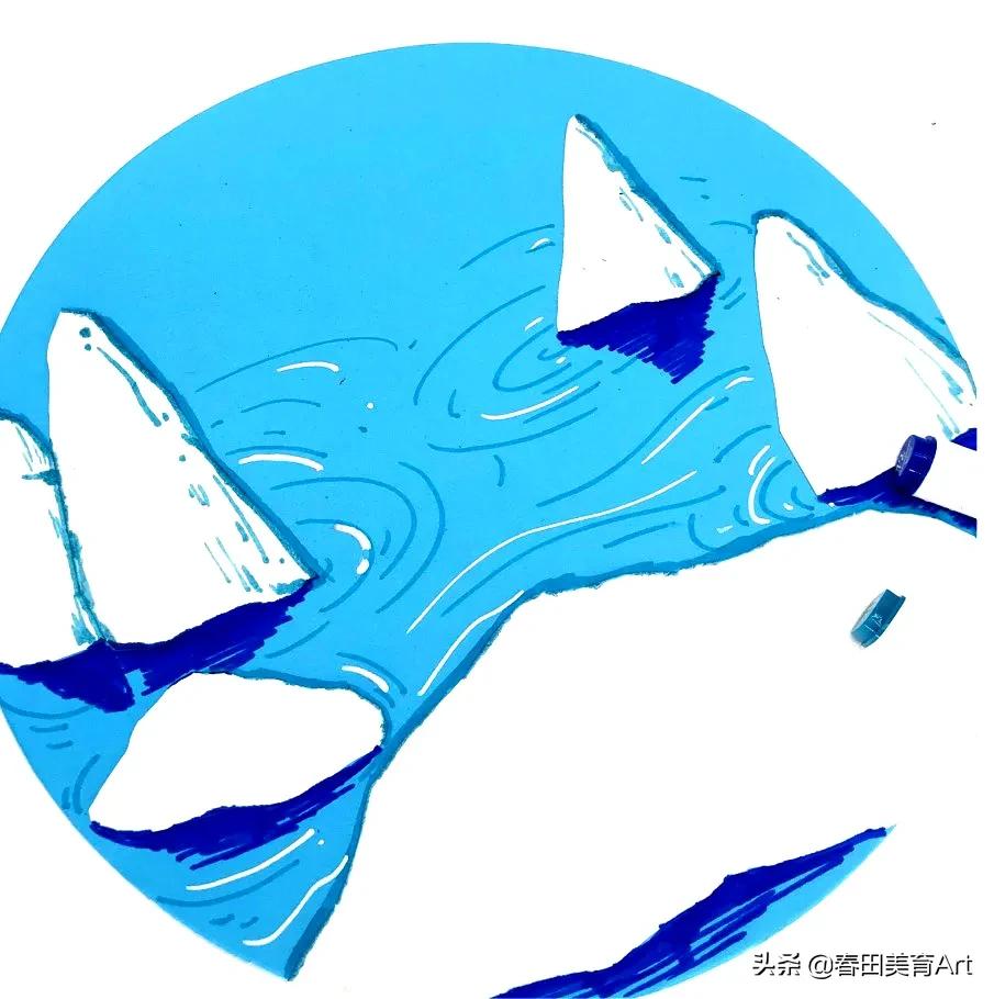 幼儿园海狮表演绘画,5-12岁少儿美术课程手工