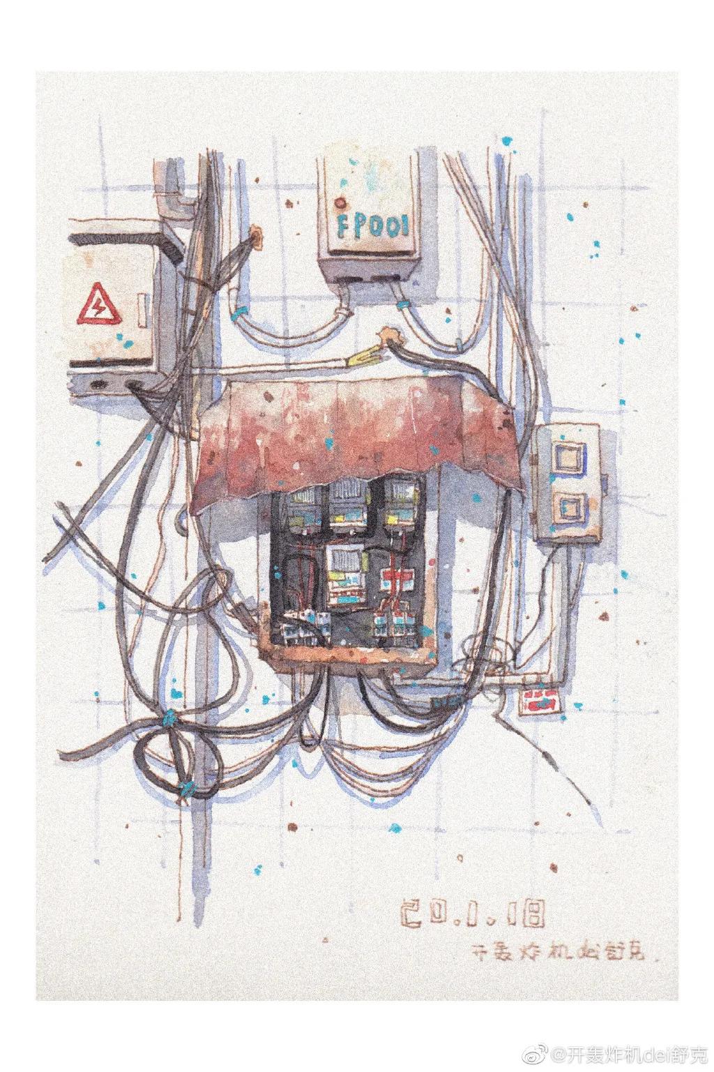 意境钢笔水彩画步骤,钢笔水彩画临摹简单入门