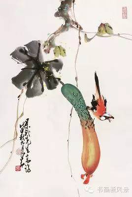 临岭南画派代表人物赵少昂笔意,赵少昂花鸟鱼虫作品