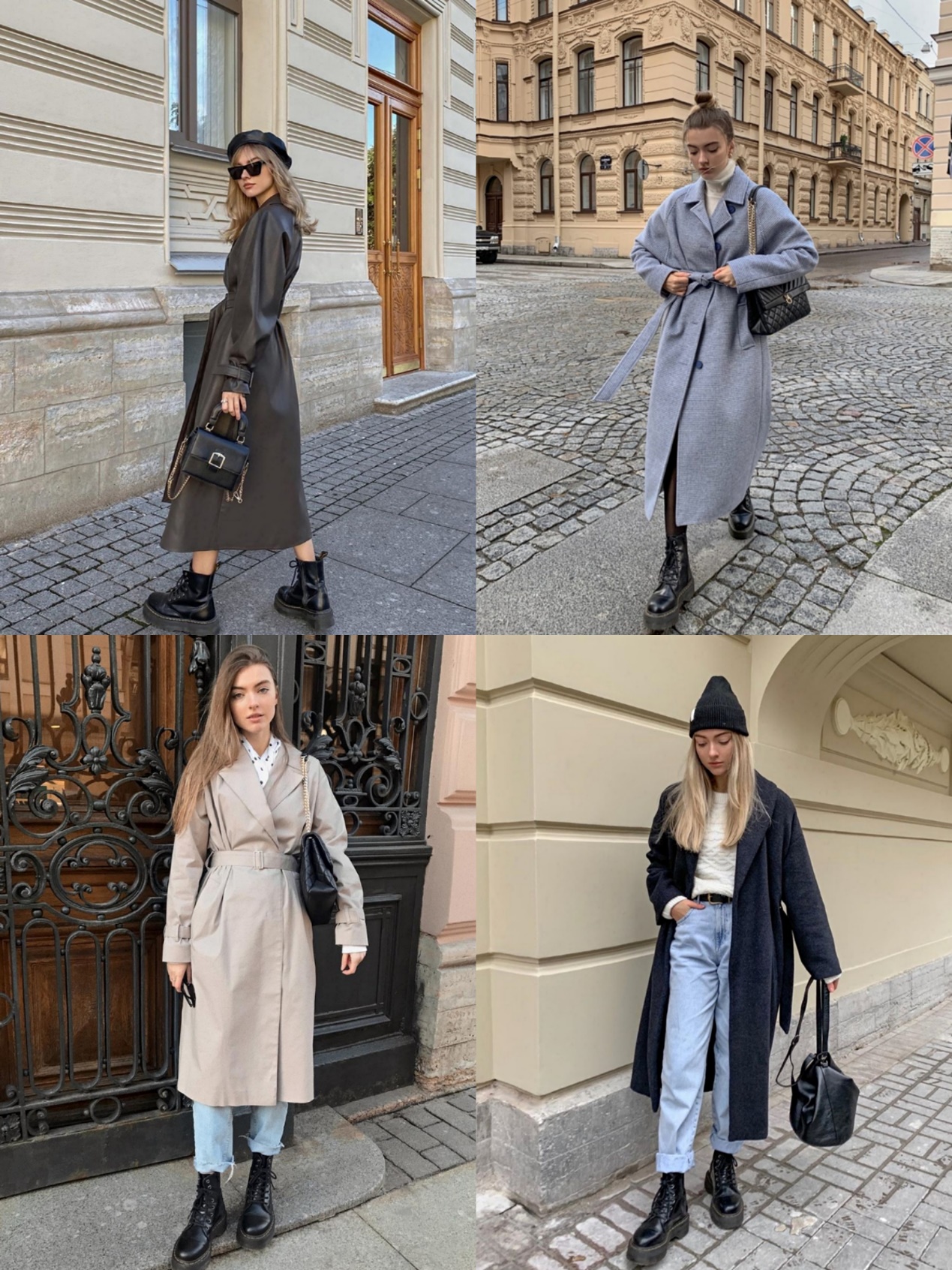 适合矮个子穿的马丁靴百搭款,卡其色马丁靴秋天搭配微胖女