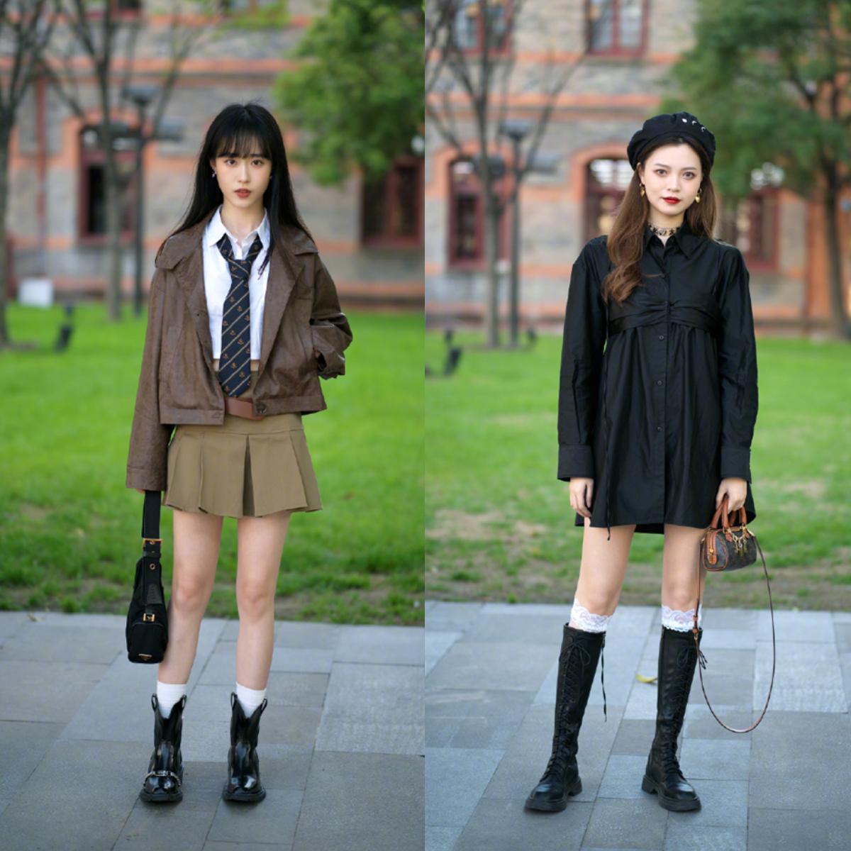 最近时尚圈刮起了一股“露袜”风：矮鞋+高袜，又美又飒很时髦