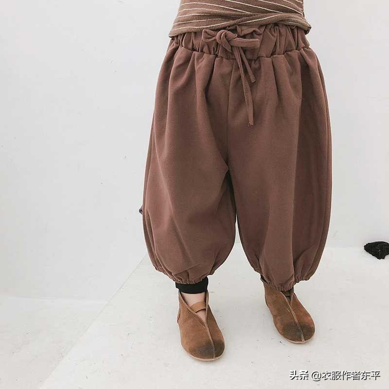 裁剪文艺范拼接灯笼裤,阔腿灯笼裤怎么做