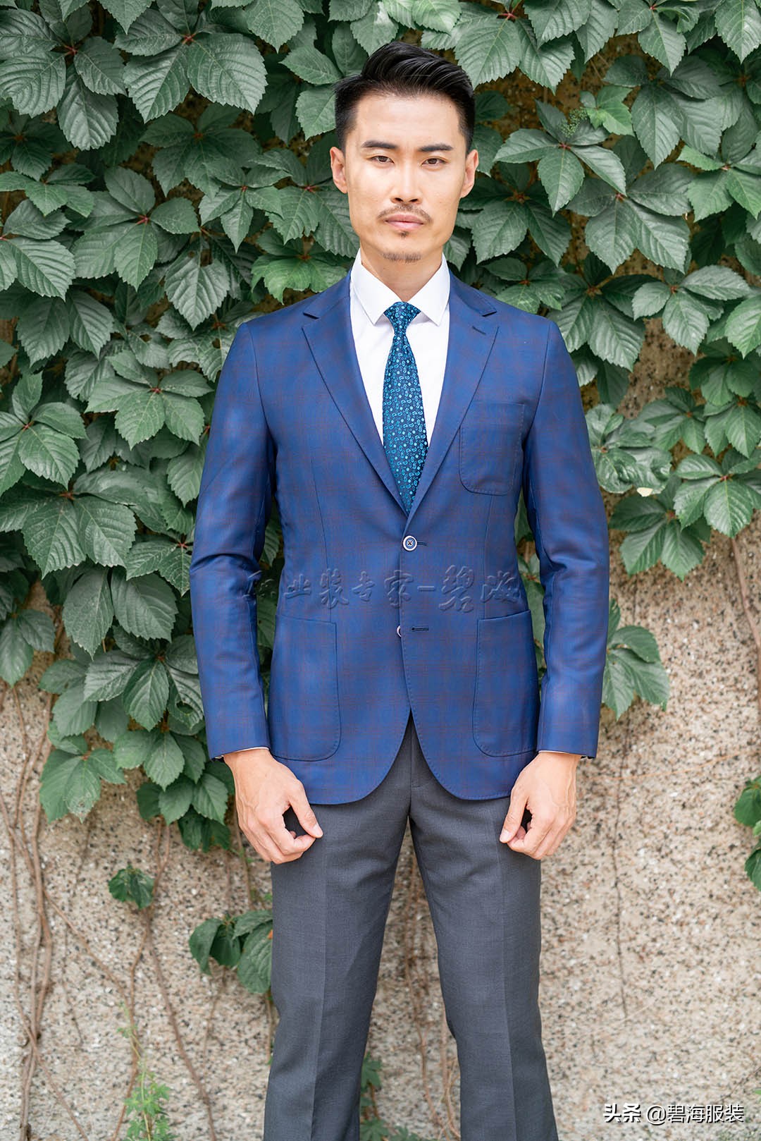 男款西装高级感韩式,撞色男士西装