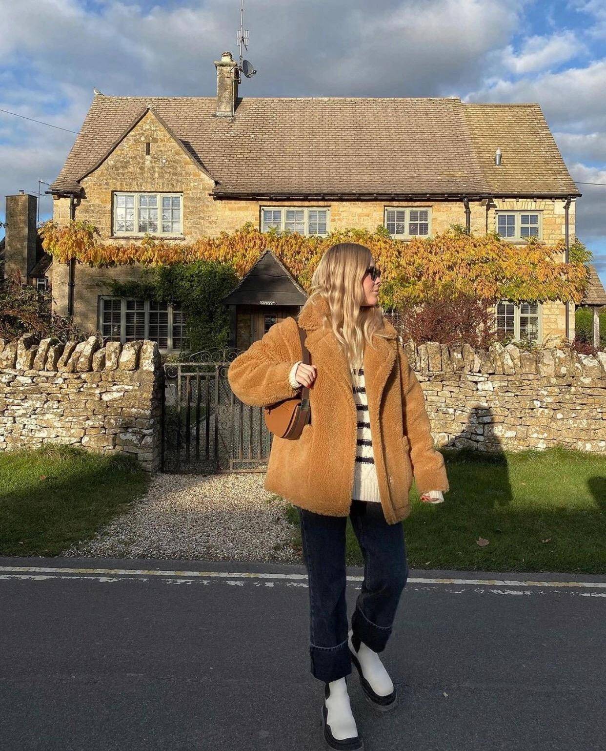 冬天女明星们衣服的穿搭,冬天穿大衣的时尚女人