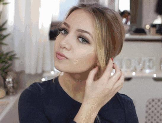 iu发型图片中短发,慵懒韩式低马尾丸子头iu