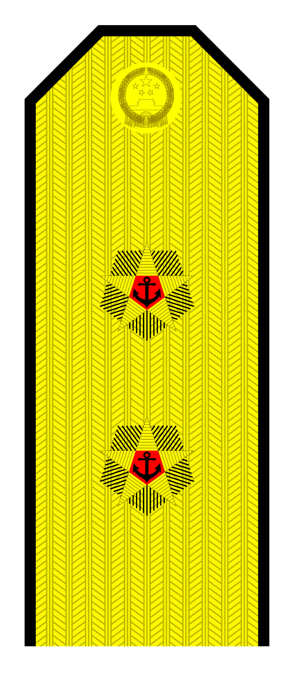 50年代解放军军衔肩章图解,55式上将军衔肩章