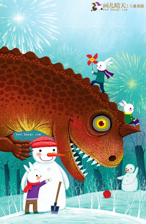 唯美插画壁纸动物,简单又漂亮的动物插画