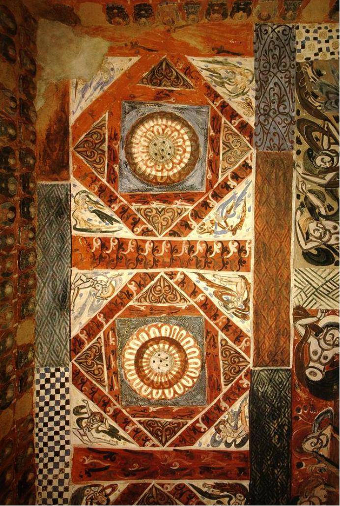 敦煌428窟介绍,敦煌329窟壁画飞天图