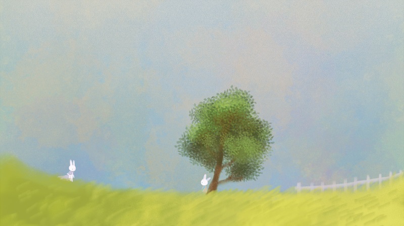 类似于粉兔兔的插画,兔耳少女插画日本